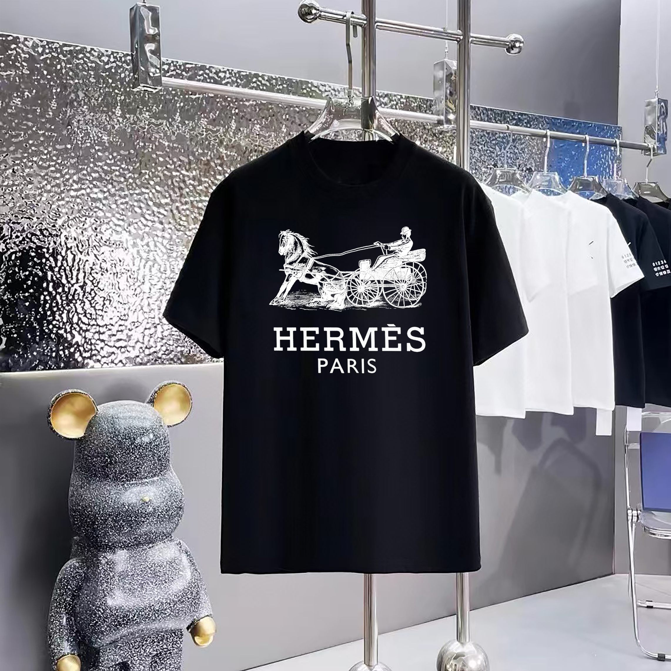 Hermès Duc Carriage Printed T-Shirt