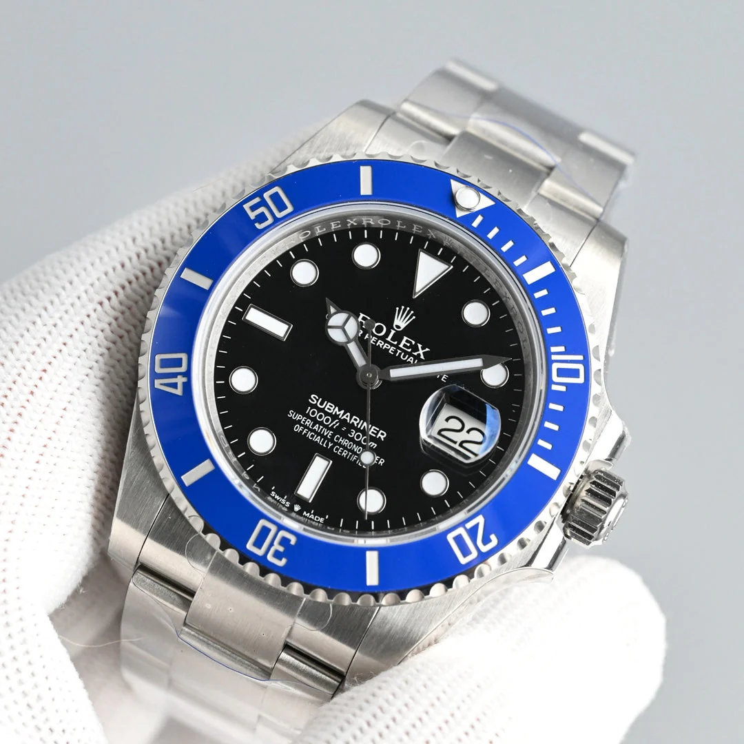 Rolex Watch Submariner 41mm Silver Blue Black Dial