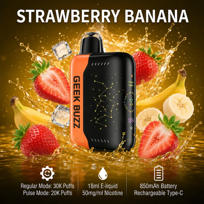 GEEK BUZZ Strawberry-banana 25K-30K Puffs