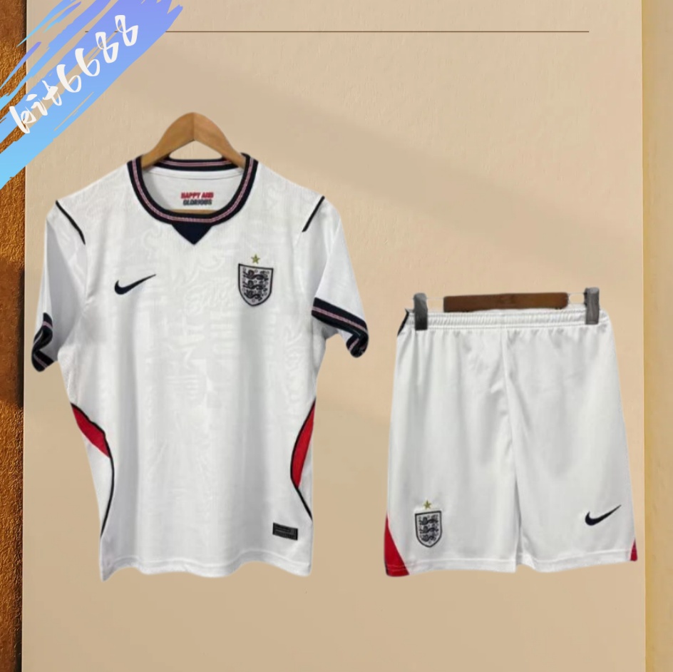 2026 England Home Kids Football Shirt （ Adult Kit socks)