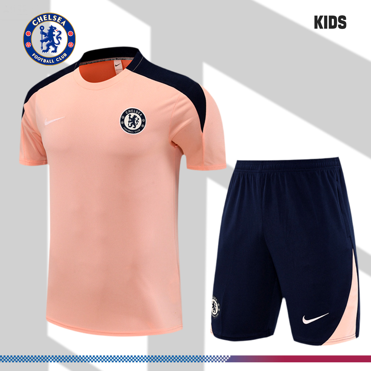 2025/2026 Chelsea Kids Short-Sleeve Training Kits (Adult Kids Kit)