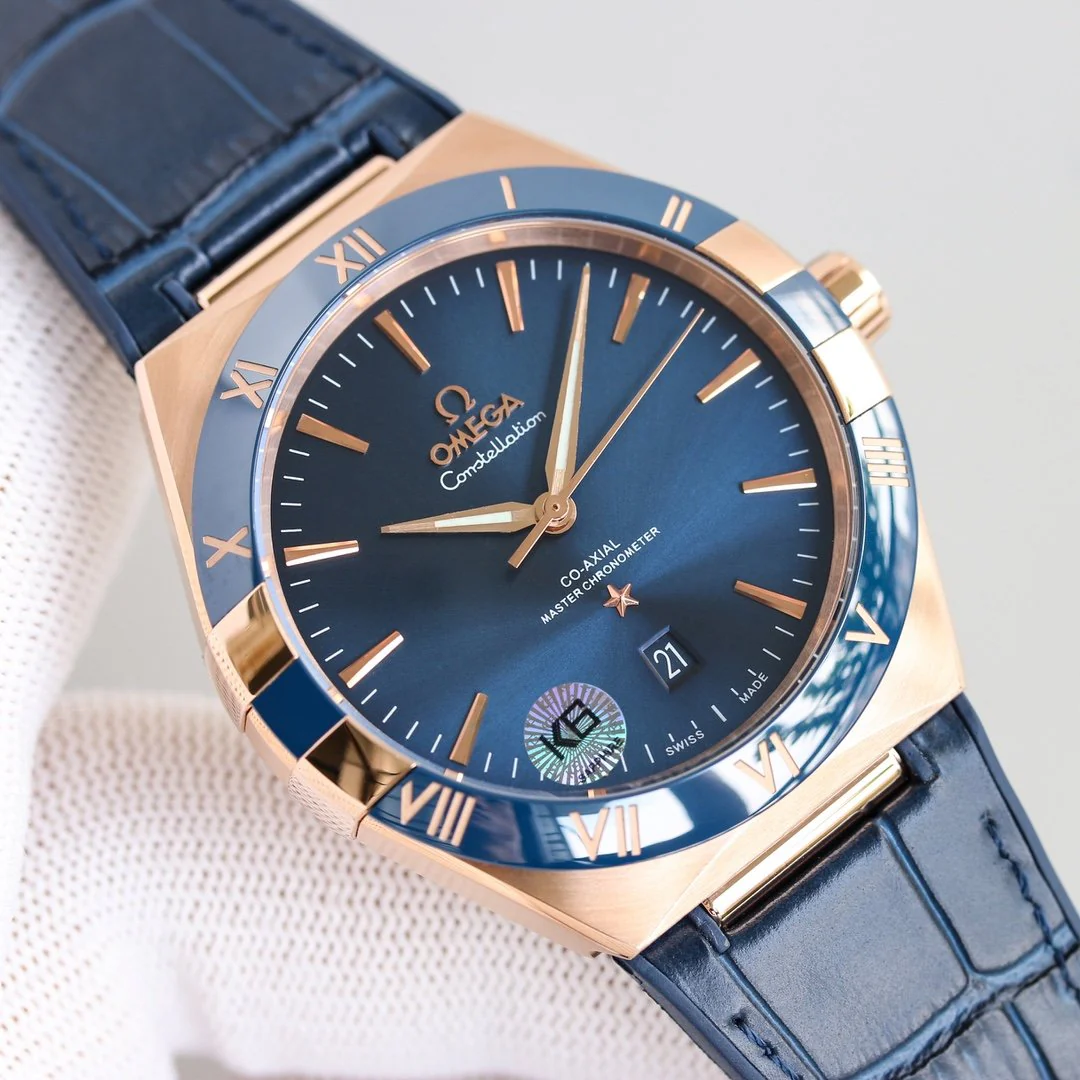 Omega Watch CONSTELLATION 41MM BLUE DIAL LEATHER