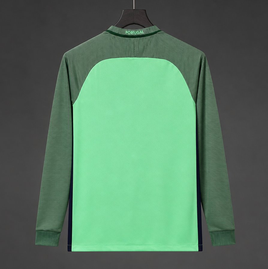 2016 Portugal Portugal Away Retro Long Sleeve Football Shirt