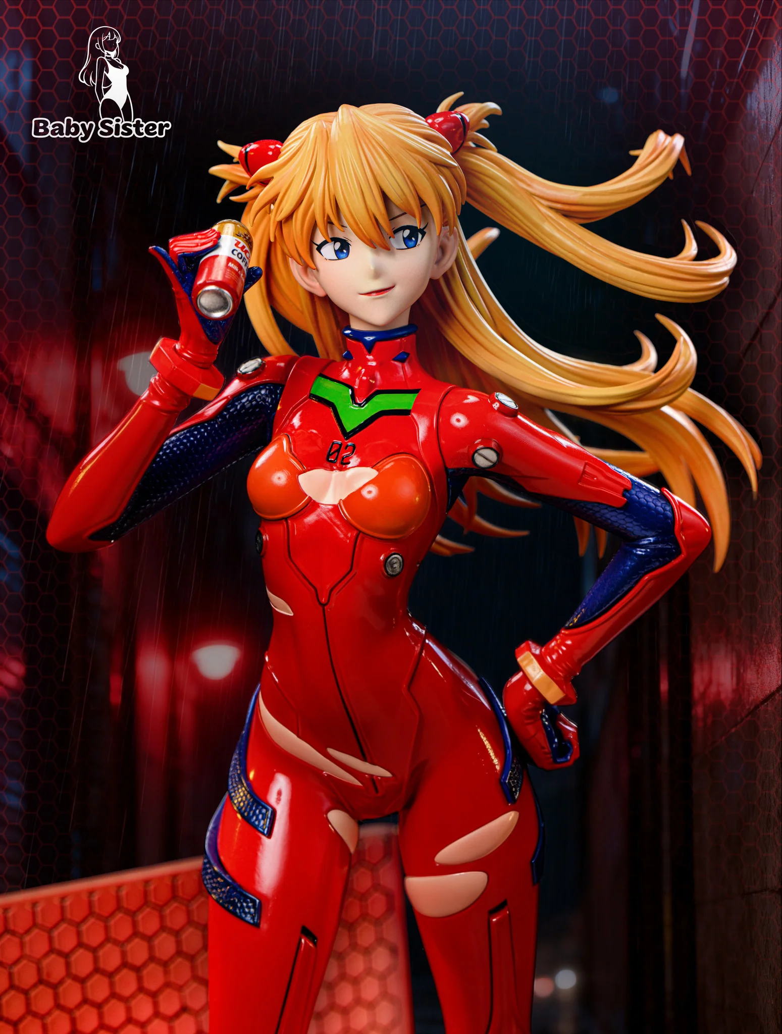 Soryu Asuka Langley惣流・アスカ・ラングレーEVA Assemble Figuresフィギュア ガレージキットシーンの台座 Ver.1/6 スケール Baby Sister Studio 限定販売 収蔵級手作り樹脂塗装済み完成品