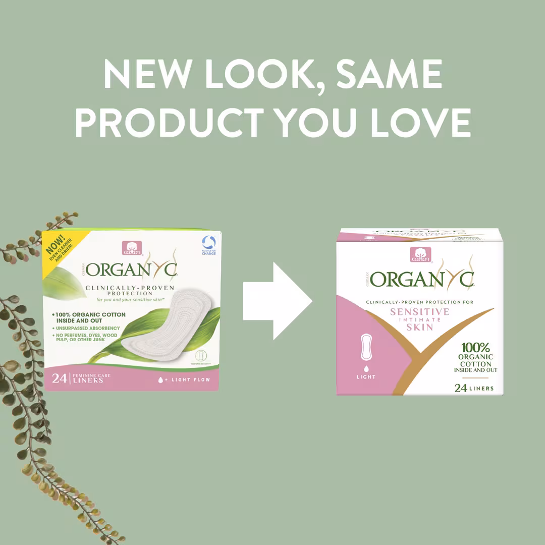 Organyc  100% Certified Organic Cotton Panty Liner, Folded