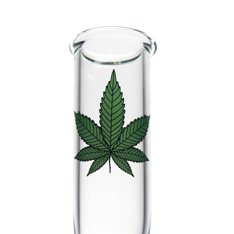 8 Marijuana Leaf Basic Glass Bong