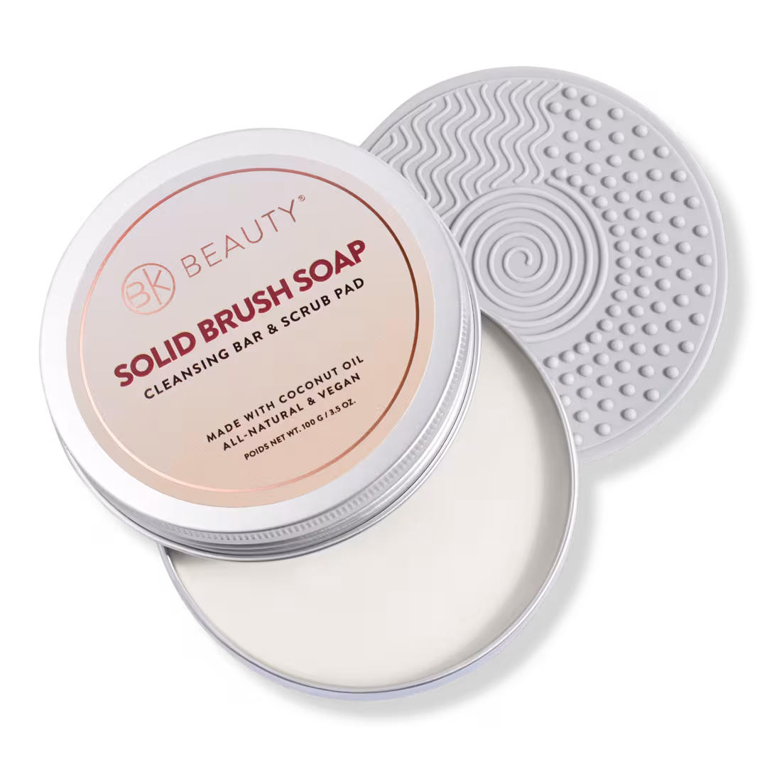 BK Beauty  Solid Brush Soap with Cleaning Pad