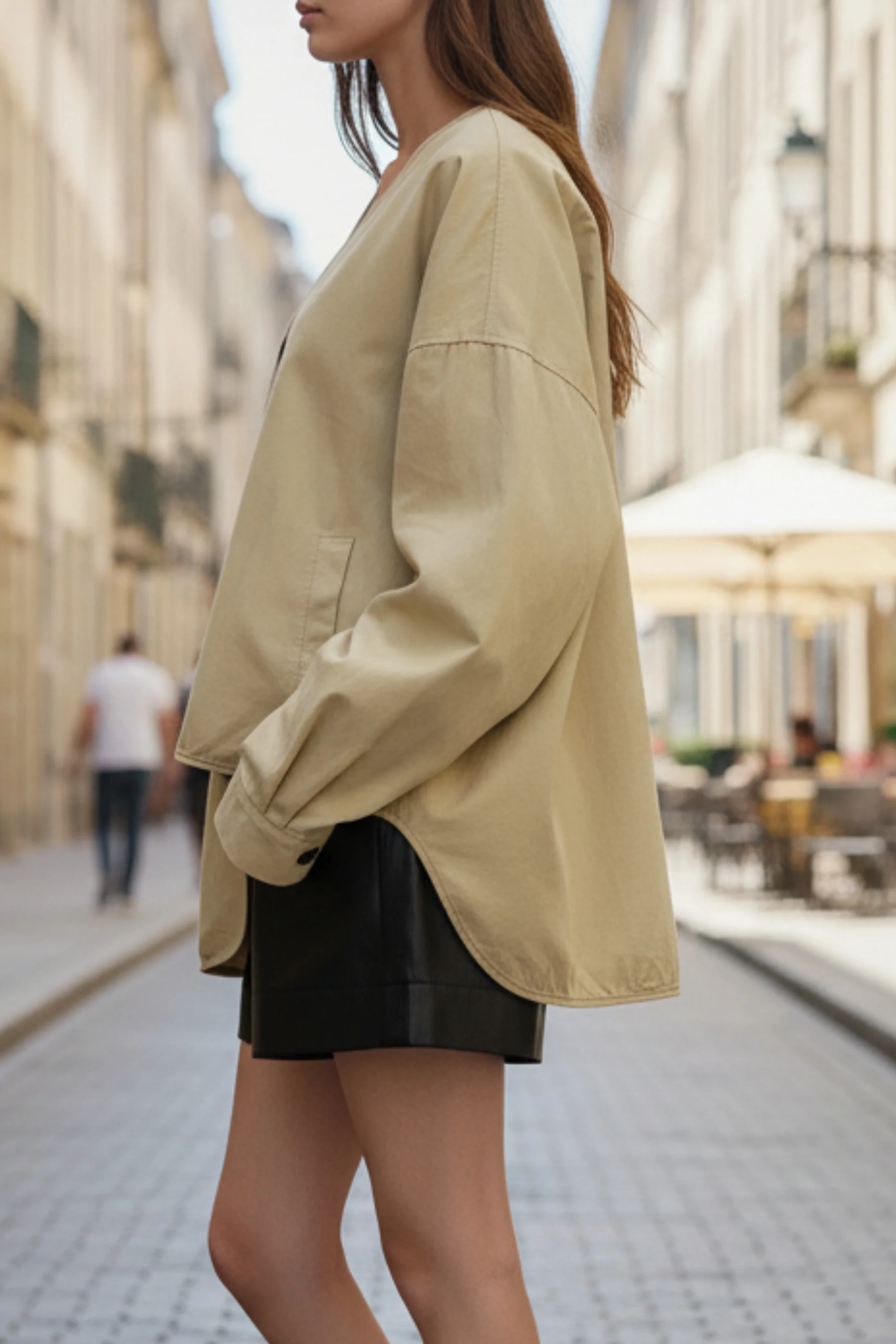 Cream Dream Street Wrap Shirt