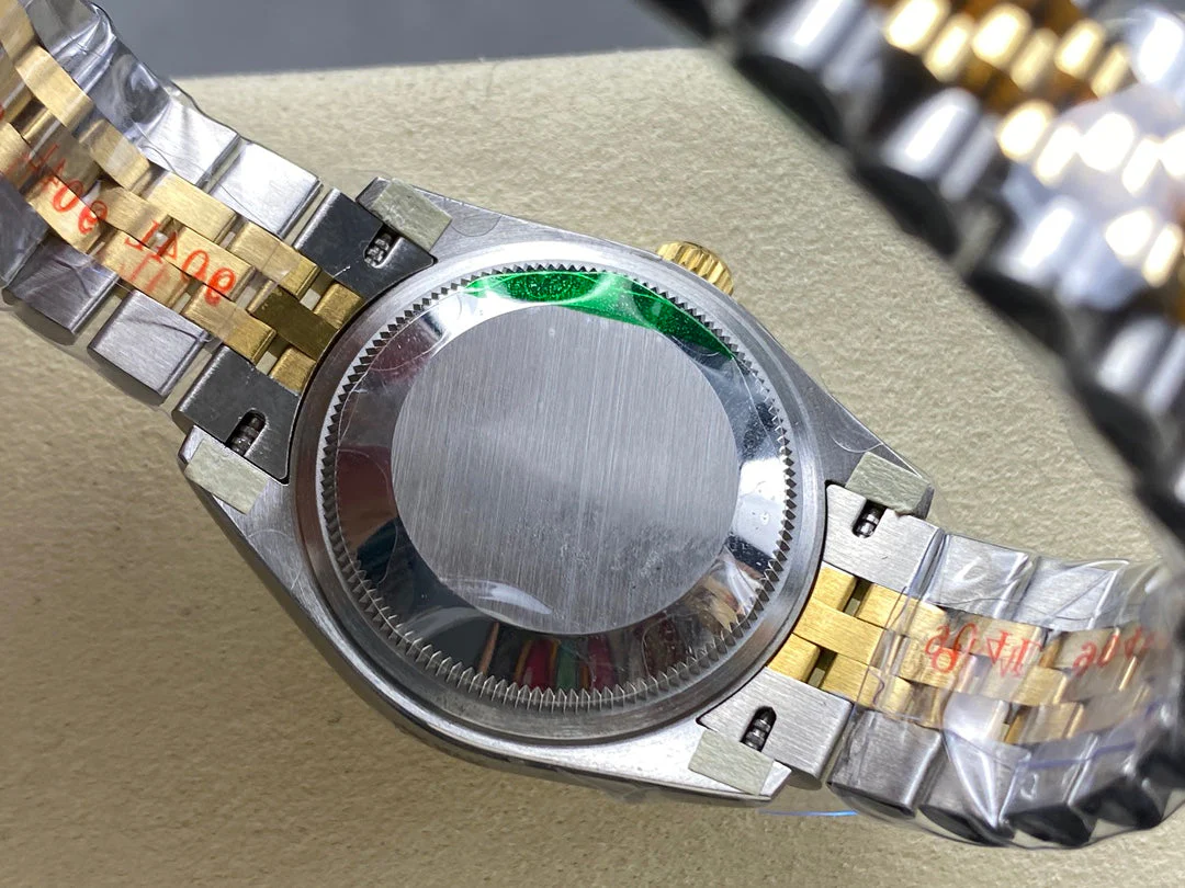 Rolex Watch Datejust 31mm Yellow Gold Steel Diamond Bezel Champagne Dial