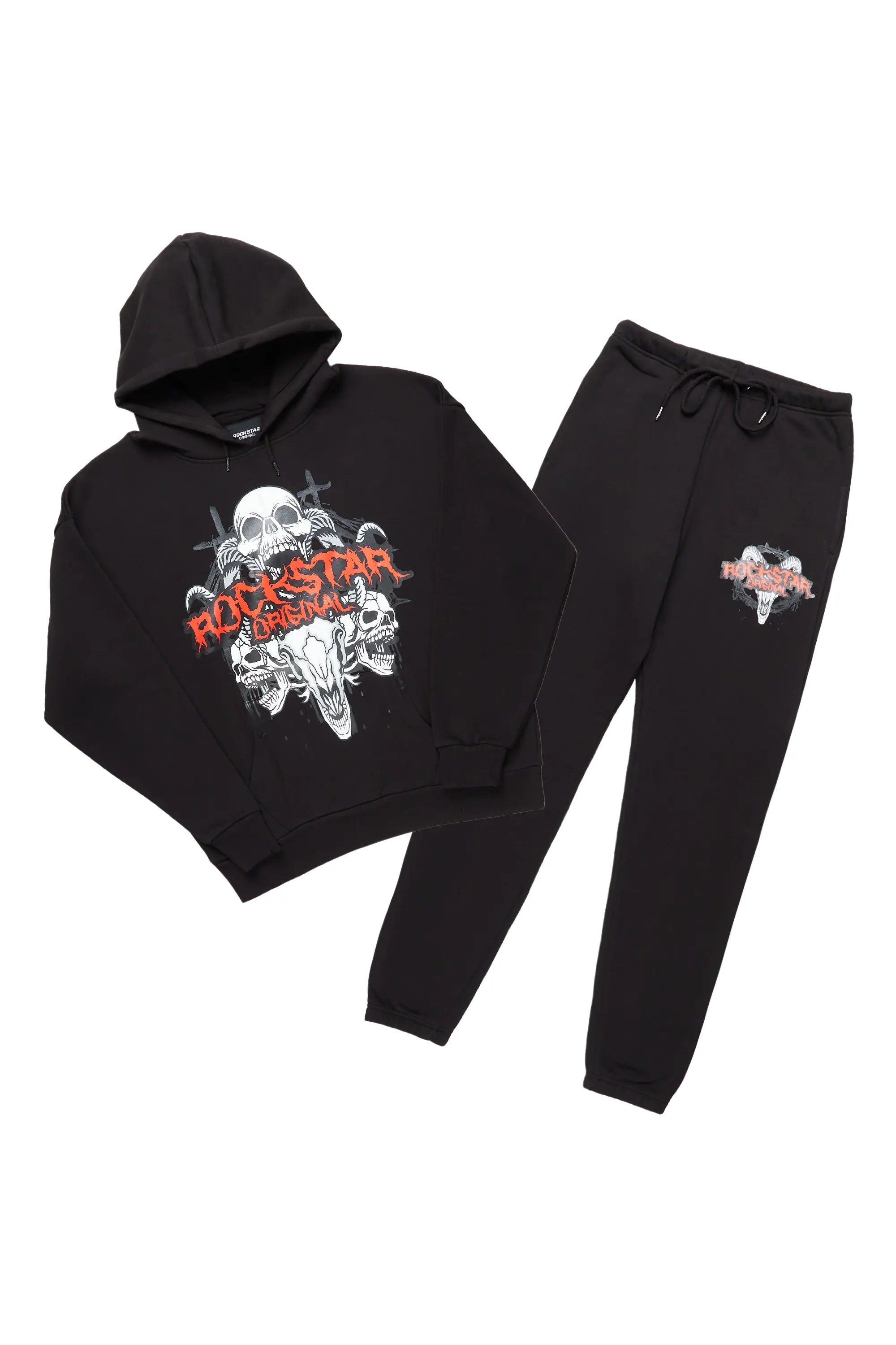 Sebas Black Relaxed Fit Track Set