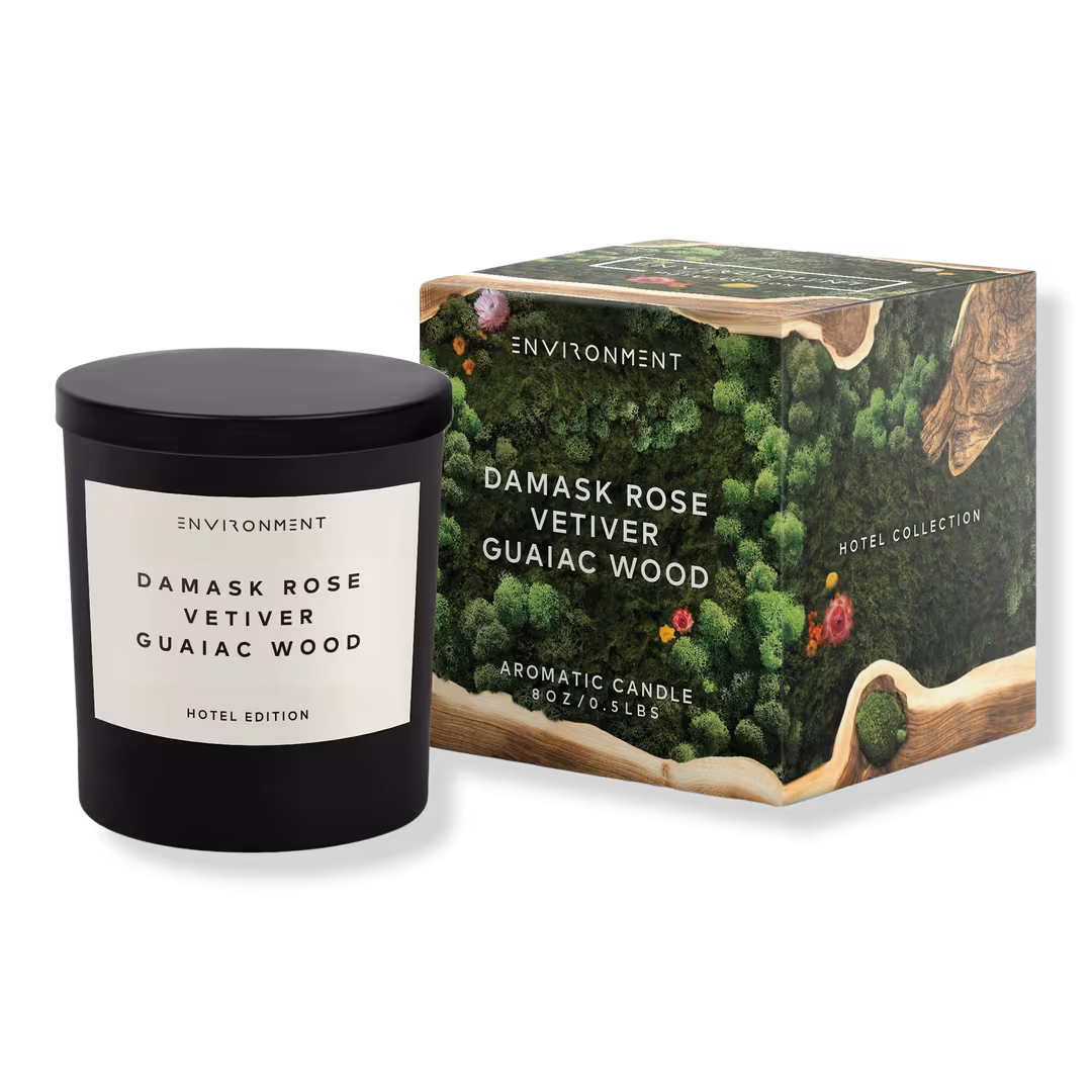 ENVIRONMENT  Damask Rose Vetiver Guaiac Wood Aromatic Candle