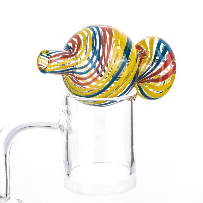 Spiral Glass Bubble Carb Cap (Random Color)