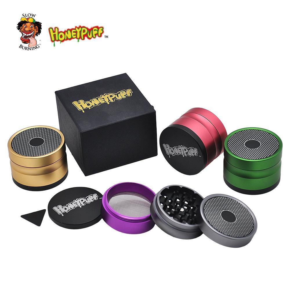 HoneyPuffâ„?Bluetooth Speaker 4 Layer 48mm Novelty Herb Grinder (4 Colors)