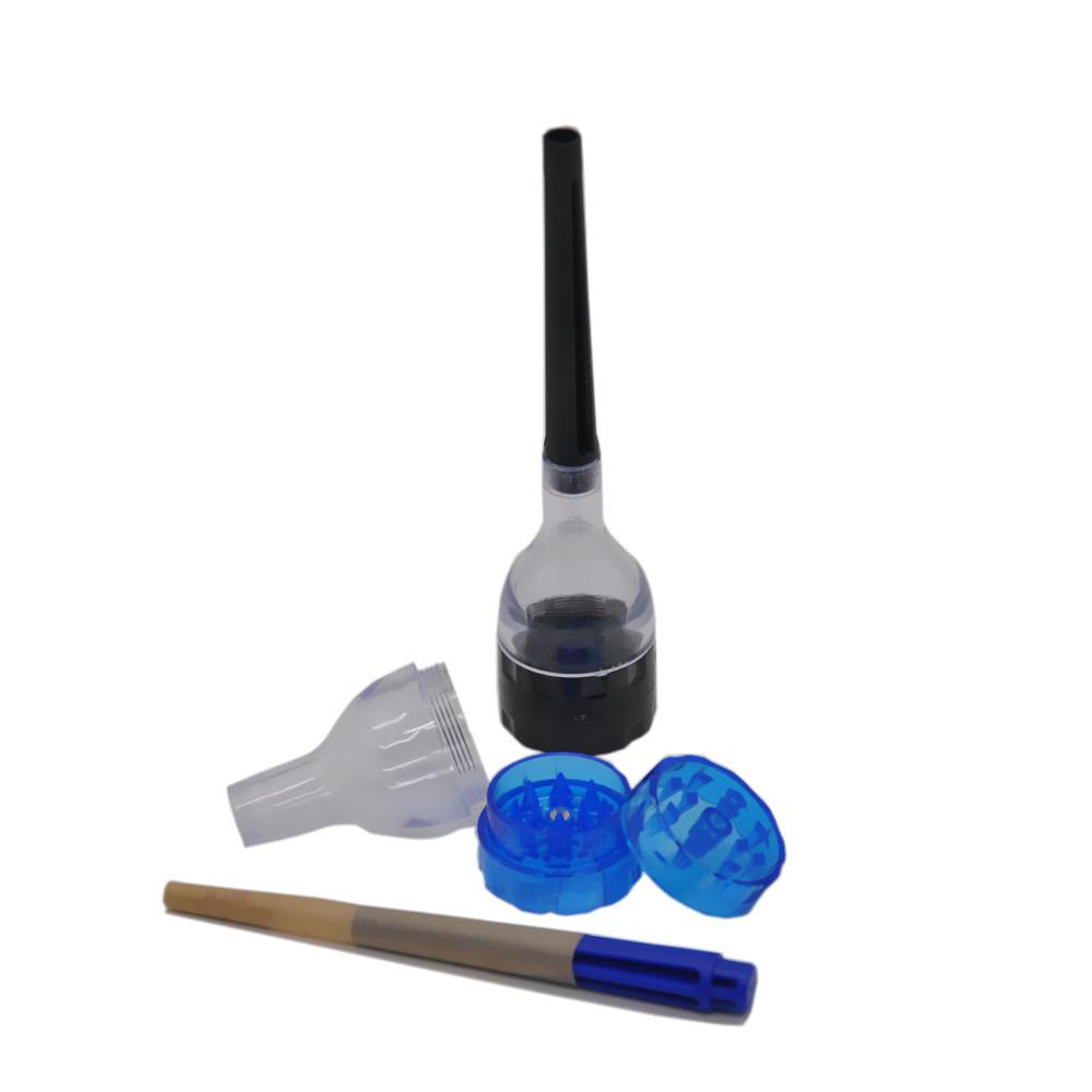 Funnel 3 Layer Herb Grinder W/Roll Tube ( 4 Colors )
