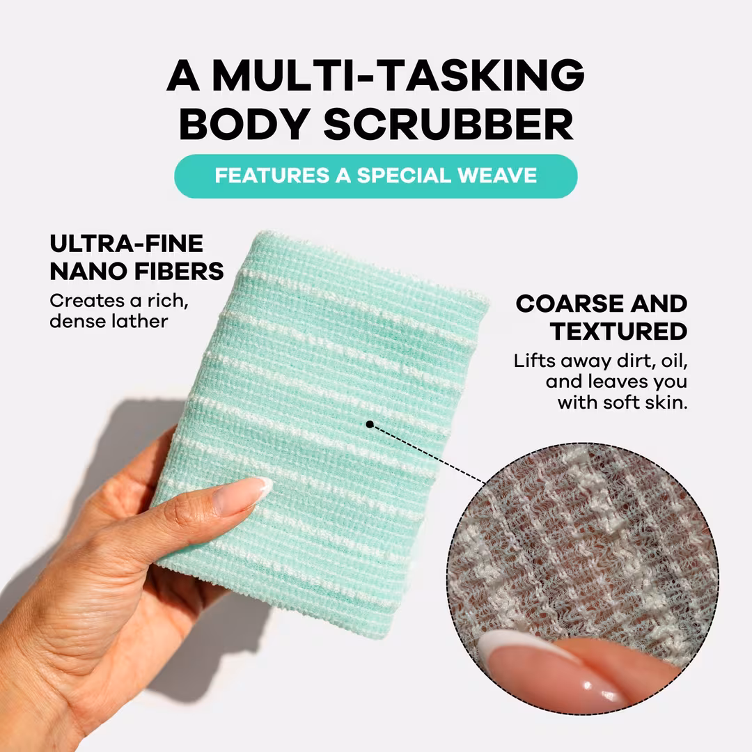 Dermasuri  Japanese Exfoliating Shower Towel Washcloth