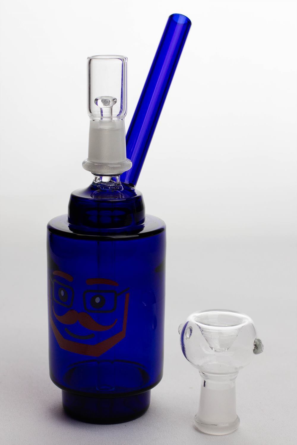 7 Lego head 2-in-1 glass water bubbler