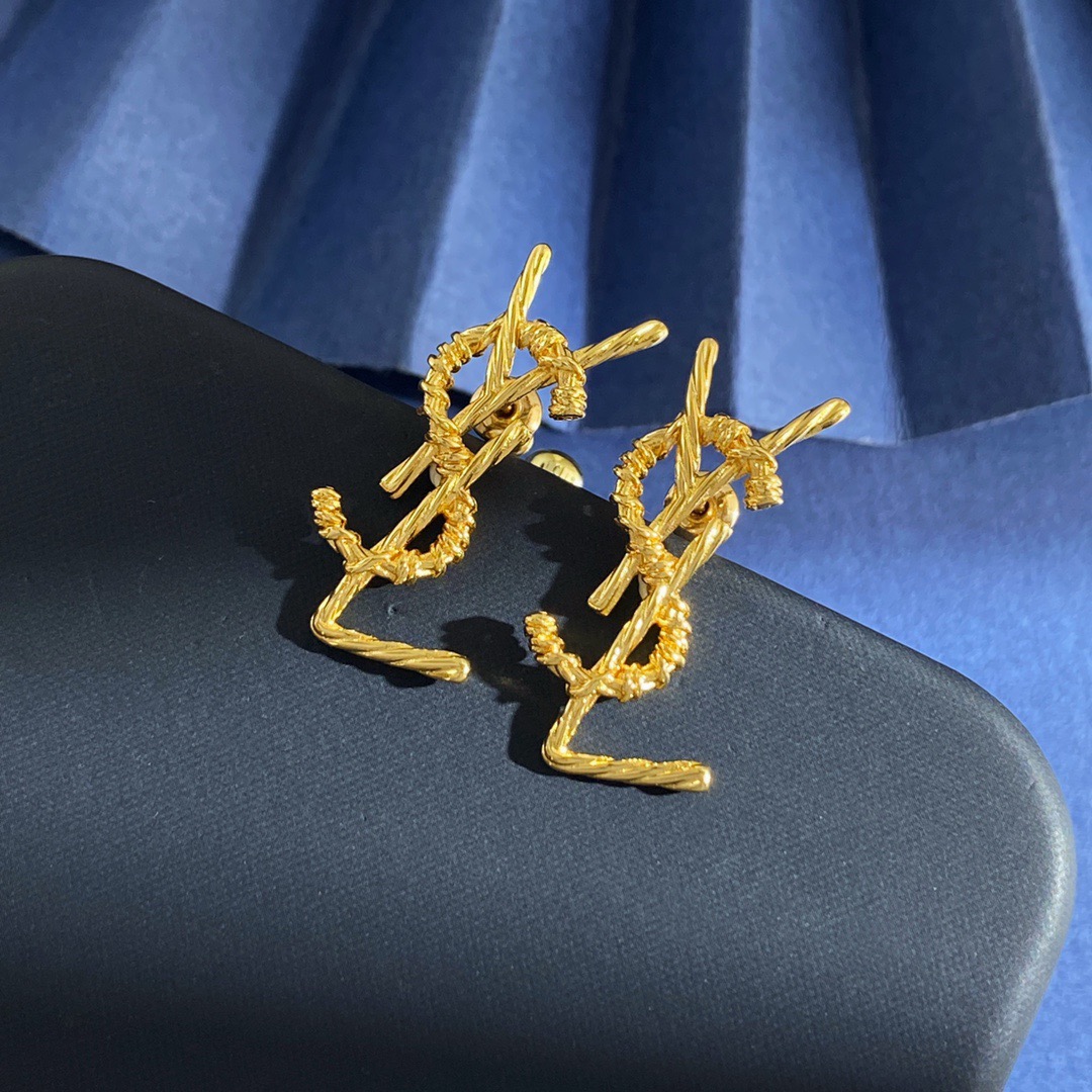 YSL Iconic Gold-tone Earrings