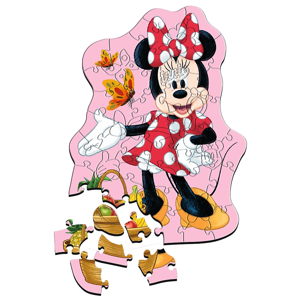 Puzzle Drewniane Disney 50 El. Wesoła Minnie