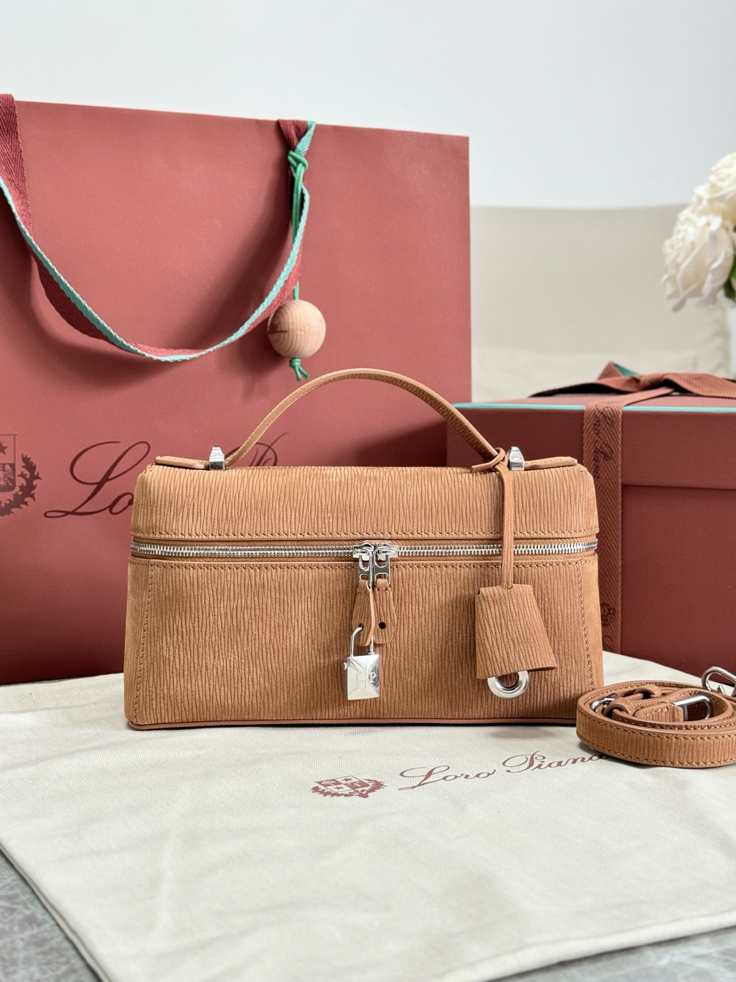 Loro piana Extra Bag L23 Brown Anti Fleece Crossbody Bag