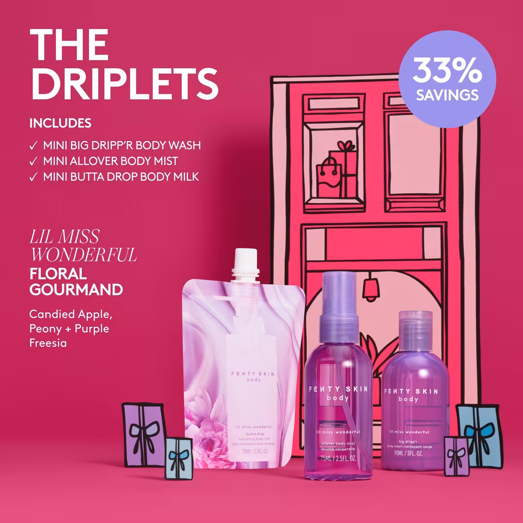 FENTY SKIN body  The Driplets Mini Body Wash, Milk + Mist Set​