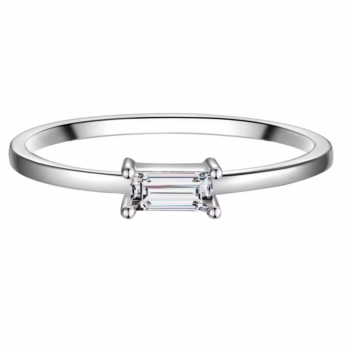 Ring Sterling Silber Zirkonia in Silber