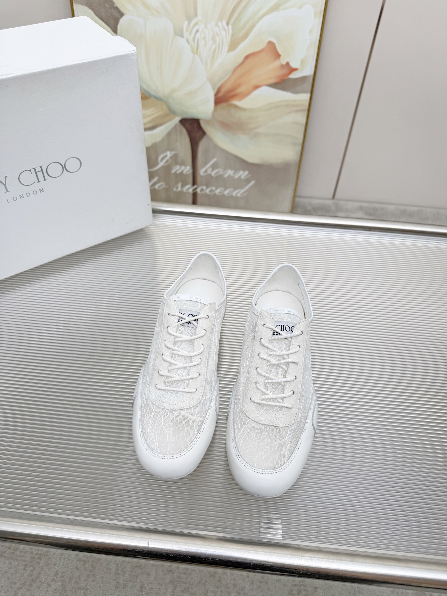 Jimmy Choo Sunny F Lace Sneakers