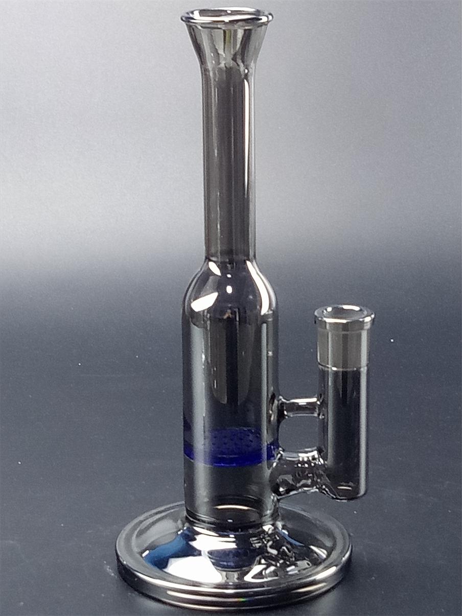 8 Gray Glass Honeycomb Perc Bong