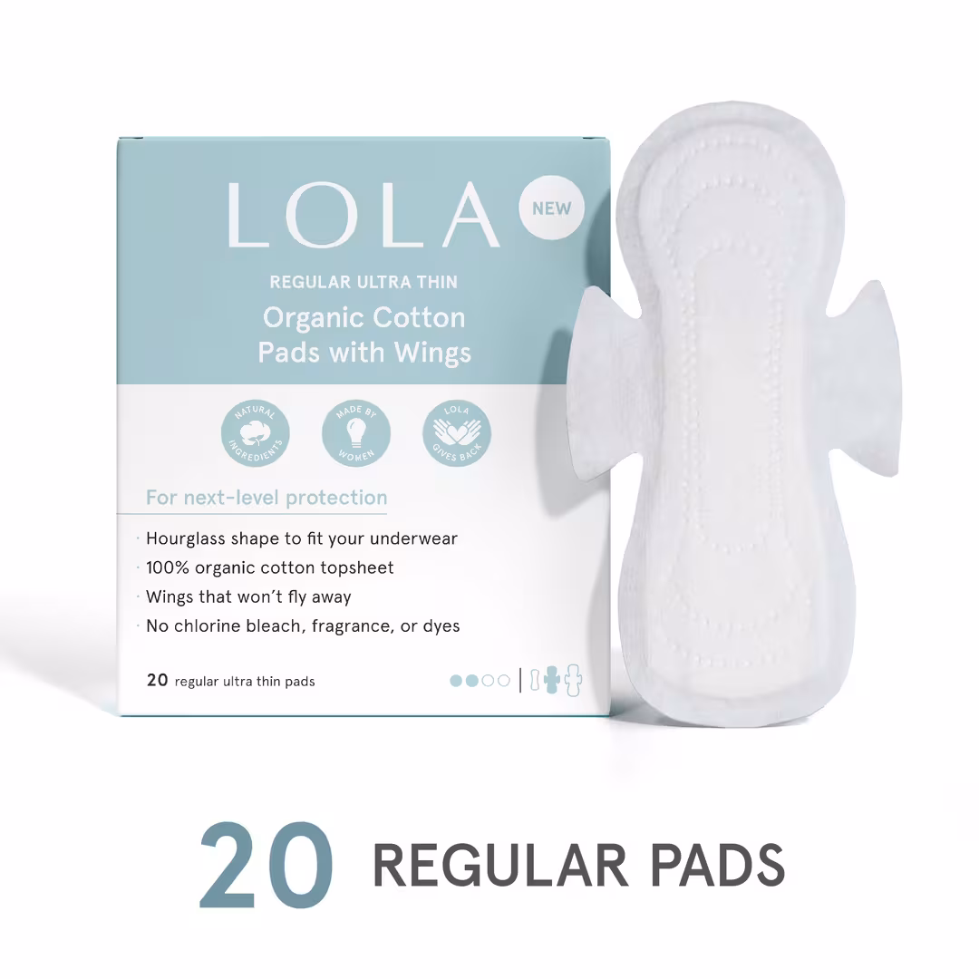 LOLA  Regular Organic Cotton Pads W/ Wings