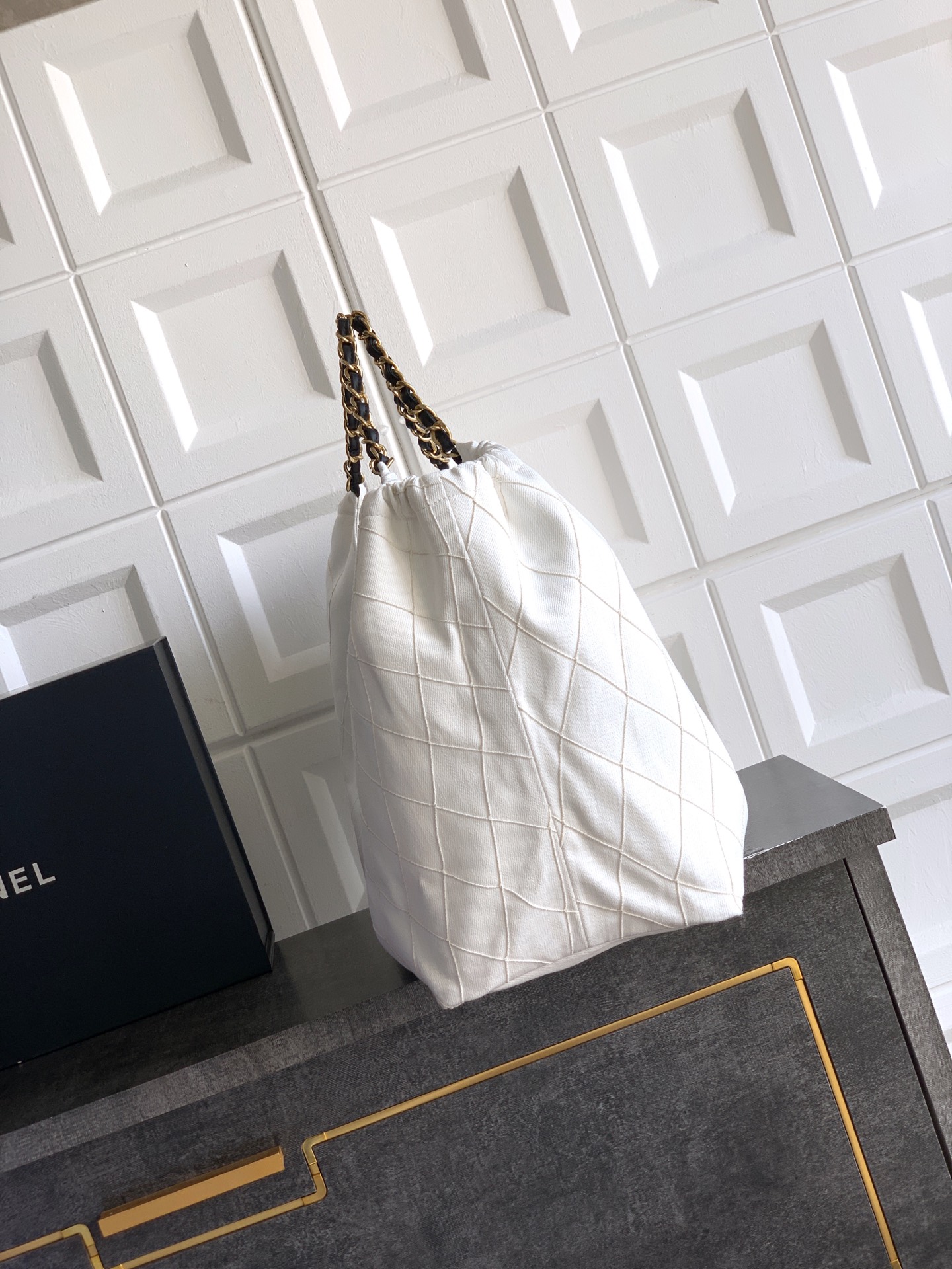 Chanel 26S White Double C Canvas Beach Bag (Premium Edition)