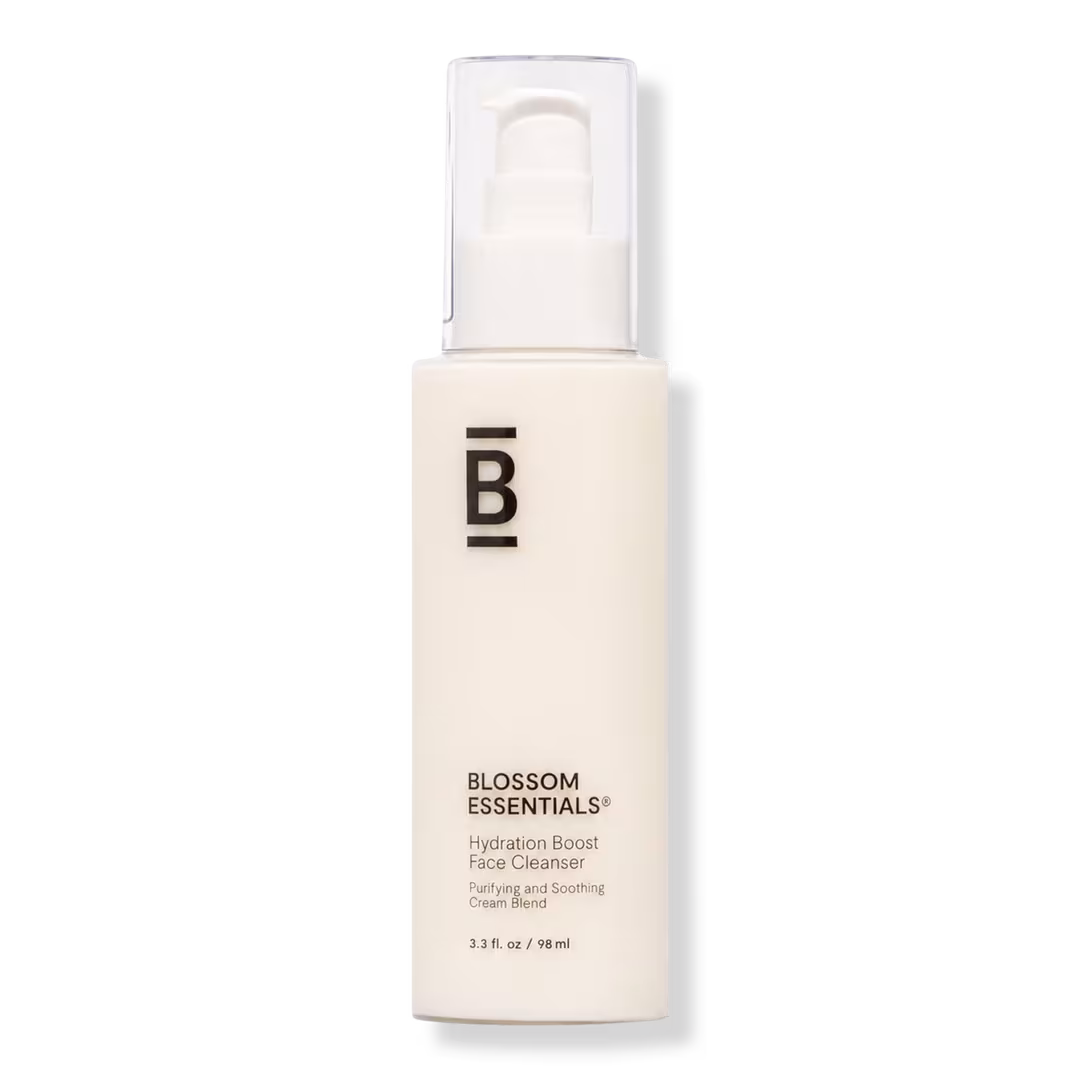 Blossom Essentials  Hydration Boost Face Cleanser - Gentle Hydrating Cream Cleanser for Dry, Sensitive Skin