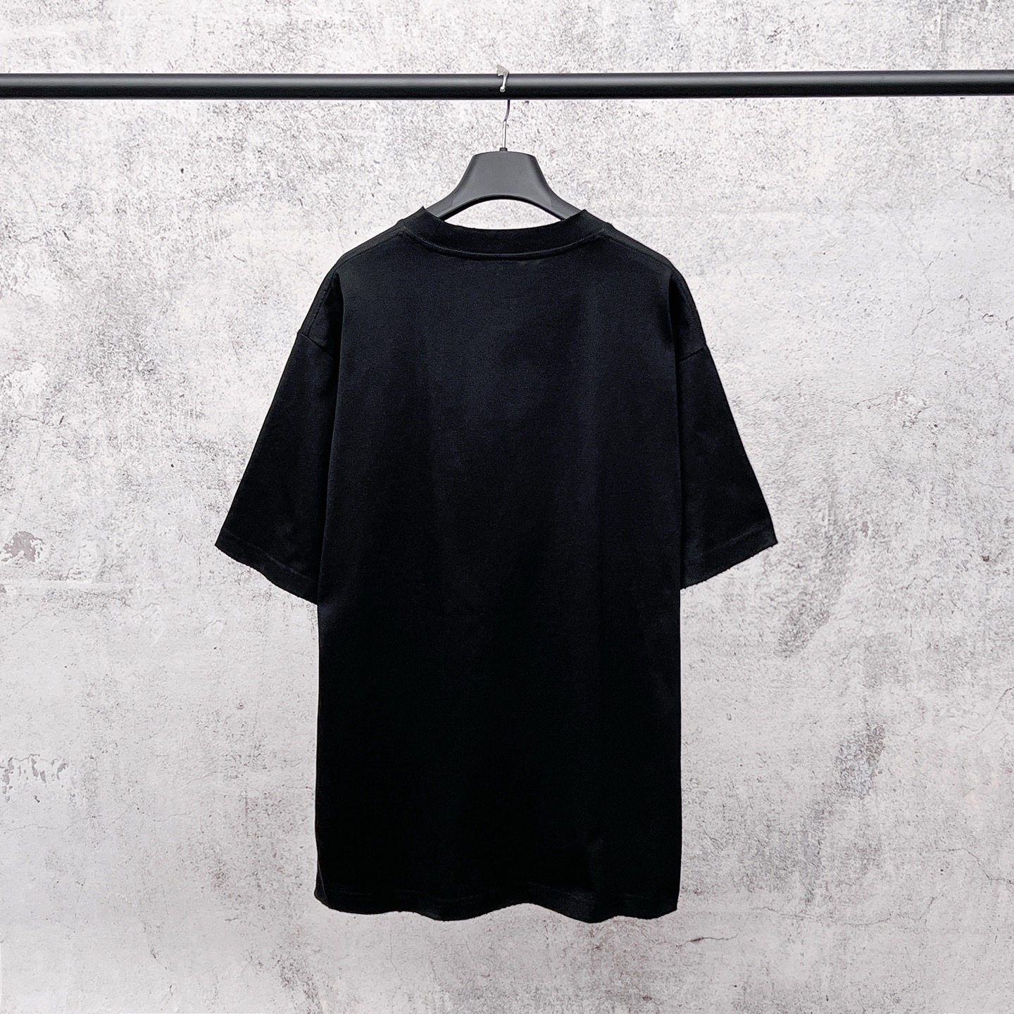 Sunset Letter Logo Direct-Injection Printed Vintage Short Sleeve T-Shirt