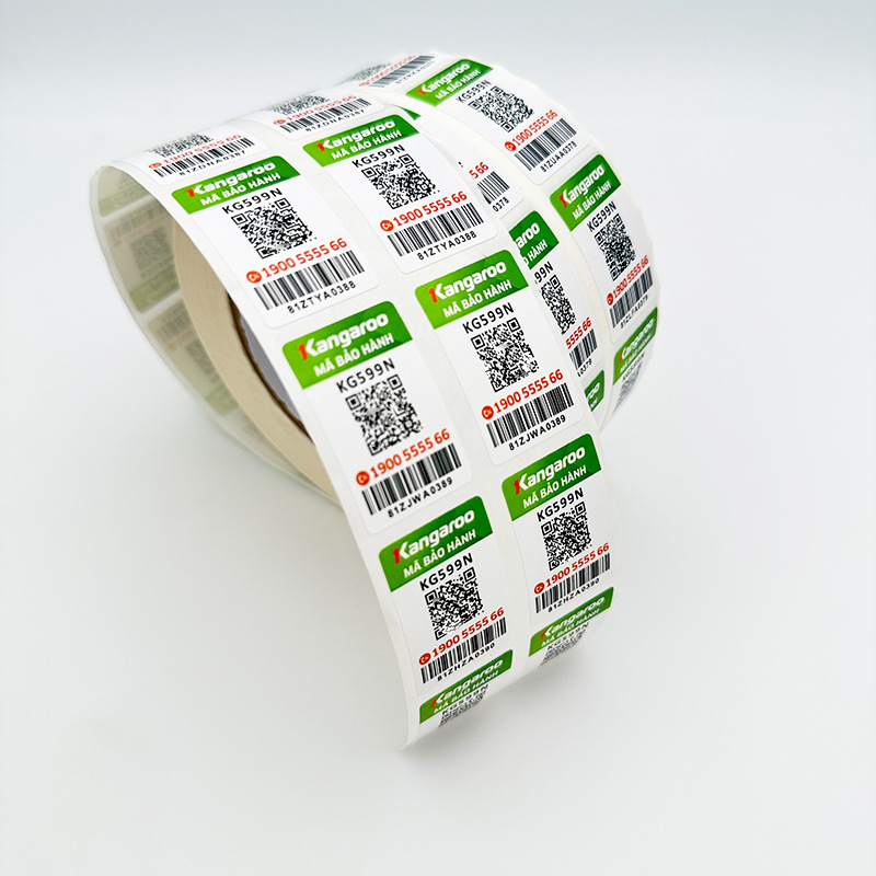 QR code stickers, unique codes for each item, variable labels, serial numbers, sequential codes, waterproof and temperature-resistant barcode labels, customizable