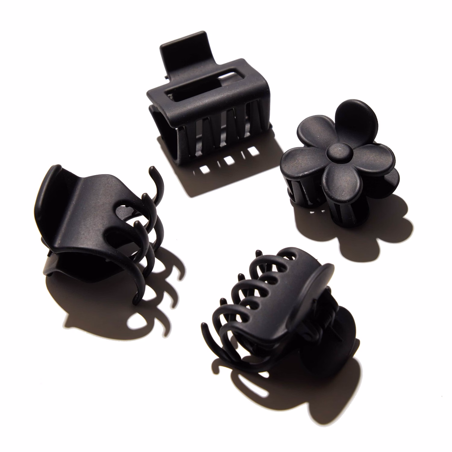 Small Claw Hair Clips, 4-Pack