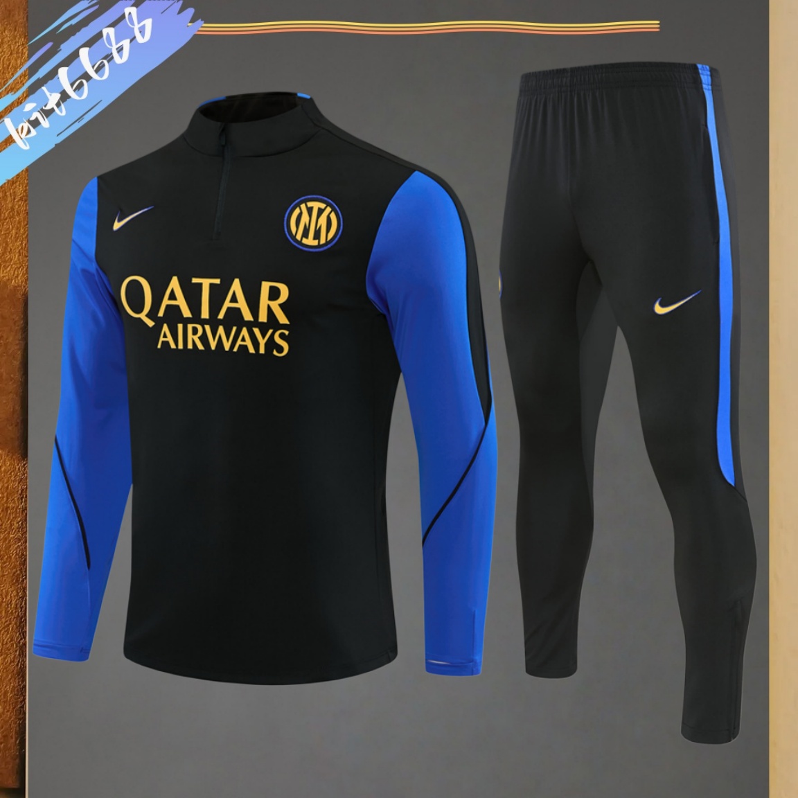 2026/2027 Inter Milan Half Pull Training Uniform (adult Kids Kit)