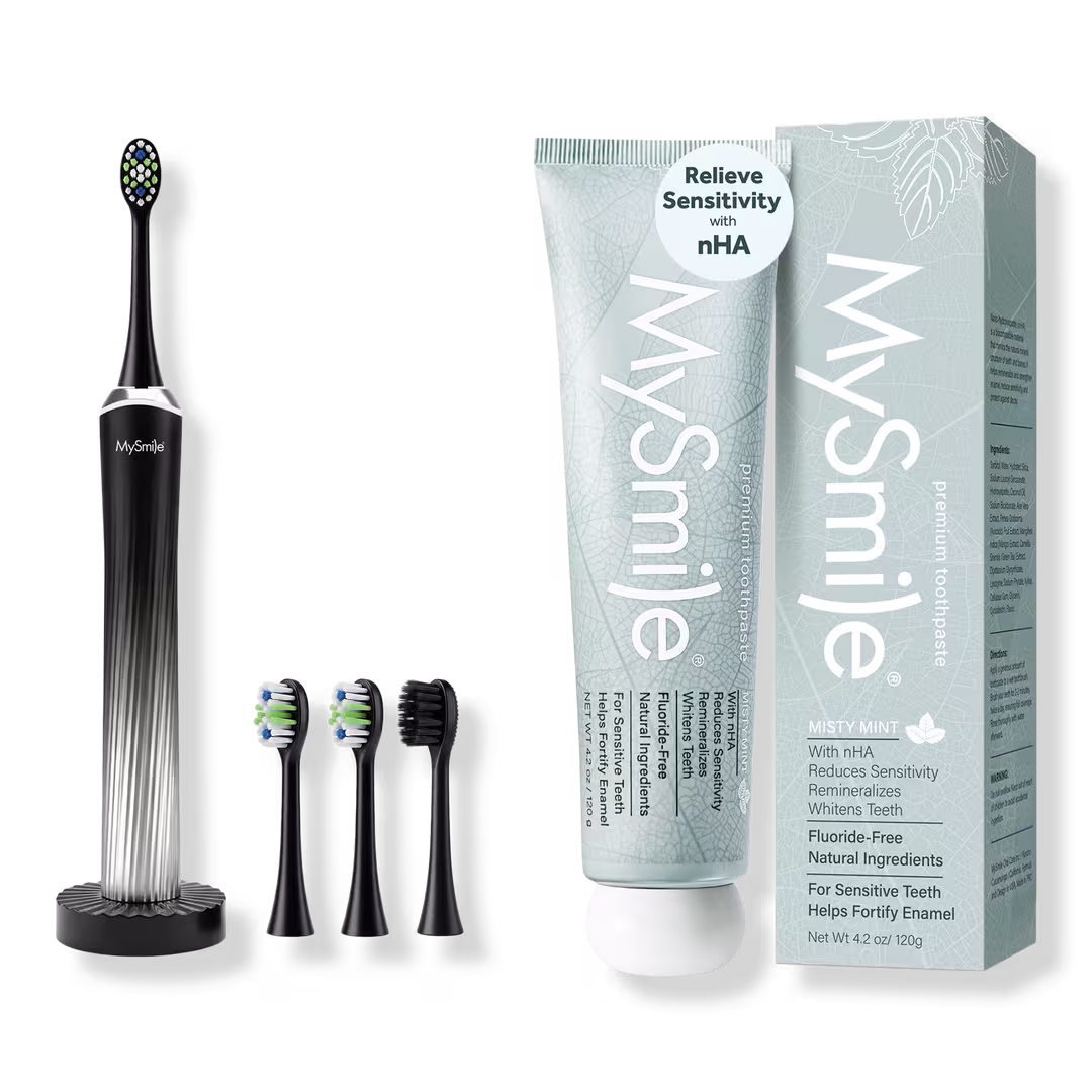 MySmile  Button-Free Rechargeable Sonic Toothbrush & Nano-Hydroxyapatite Toothpaste Bundle
