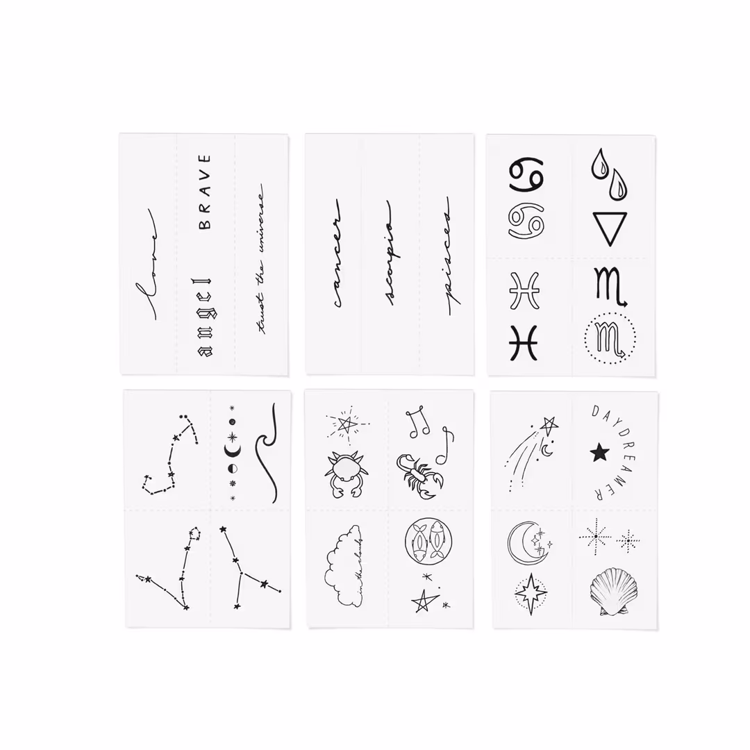 Inked by Dani  Zodiac Collection: Water Signs Temporary Tattoo Pack