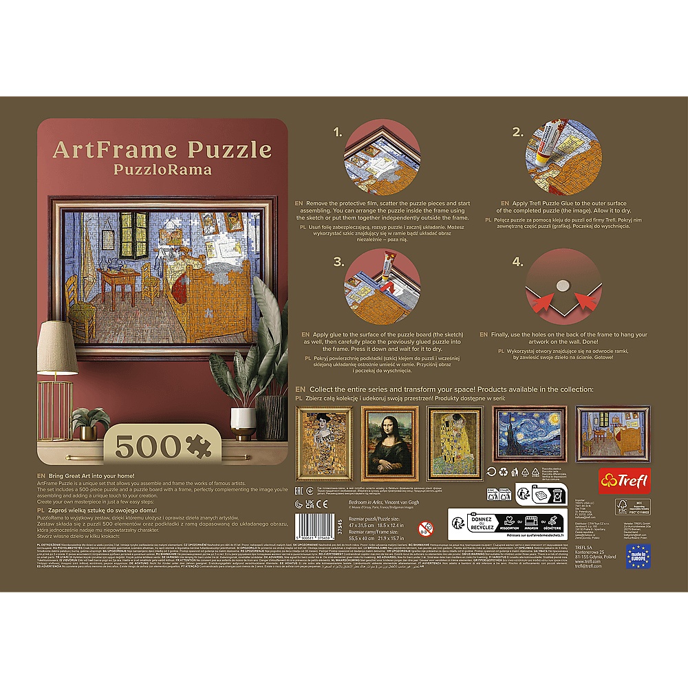 Puzzle 500 El. Puzzlorama Pokój Van Gogha W Arles, Vincent Van Gogh