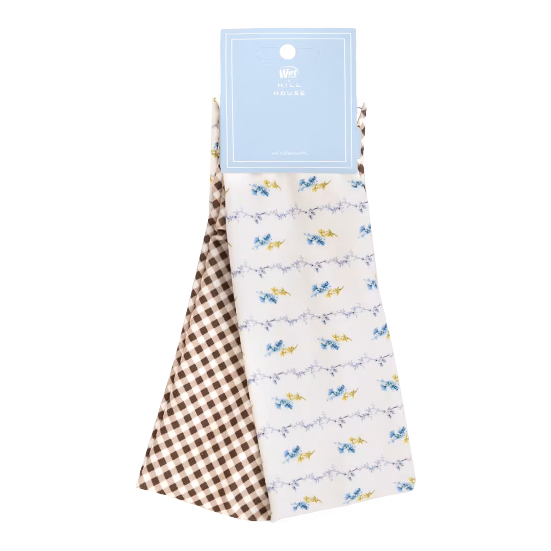Wet Brush  Wet Brush x Hill House Brown Gingham and Bluebell Waltz Headwraps 2ct