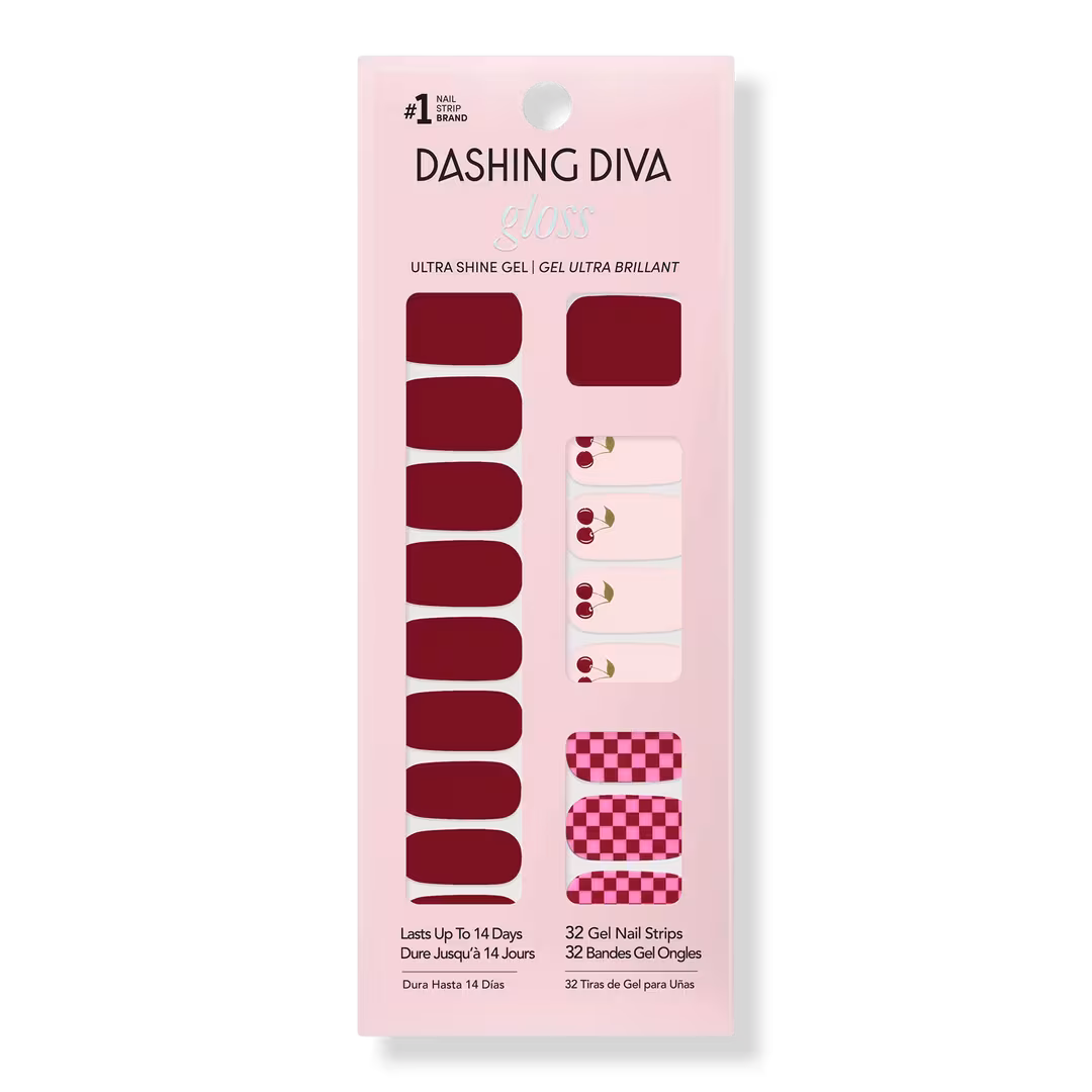 Dashing Diva  GLOSS, Gel Nail Polish Strips, Cha Cha Cherry