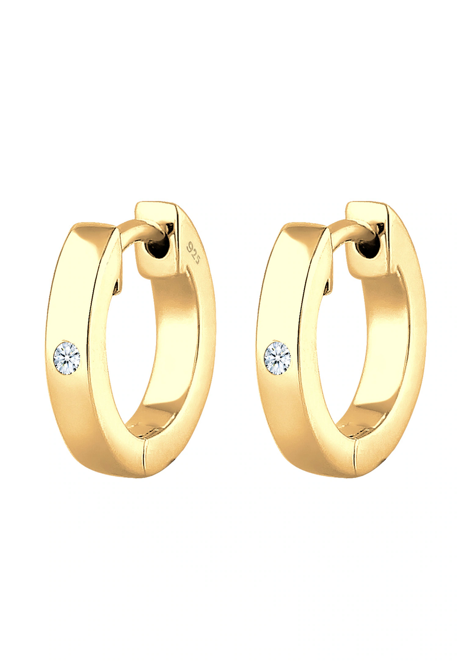 Creole Diamant (0.03 ct) Geschenkidee Silber