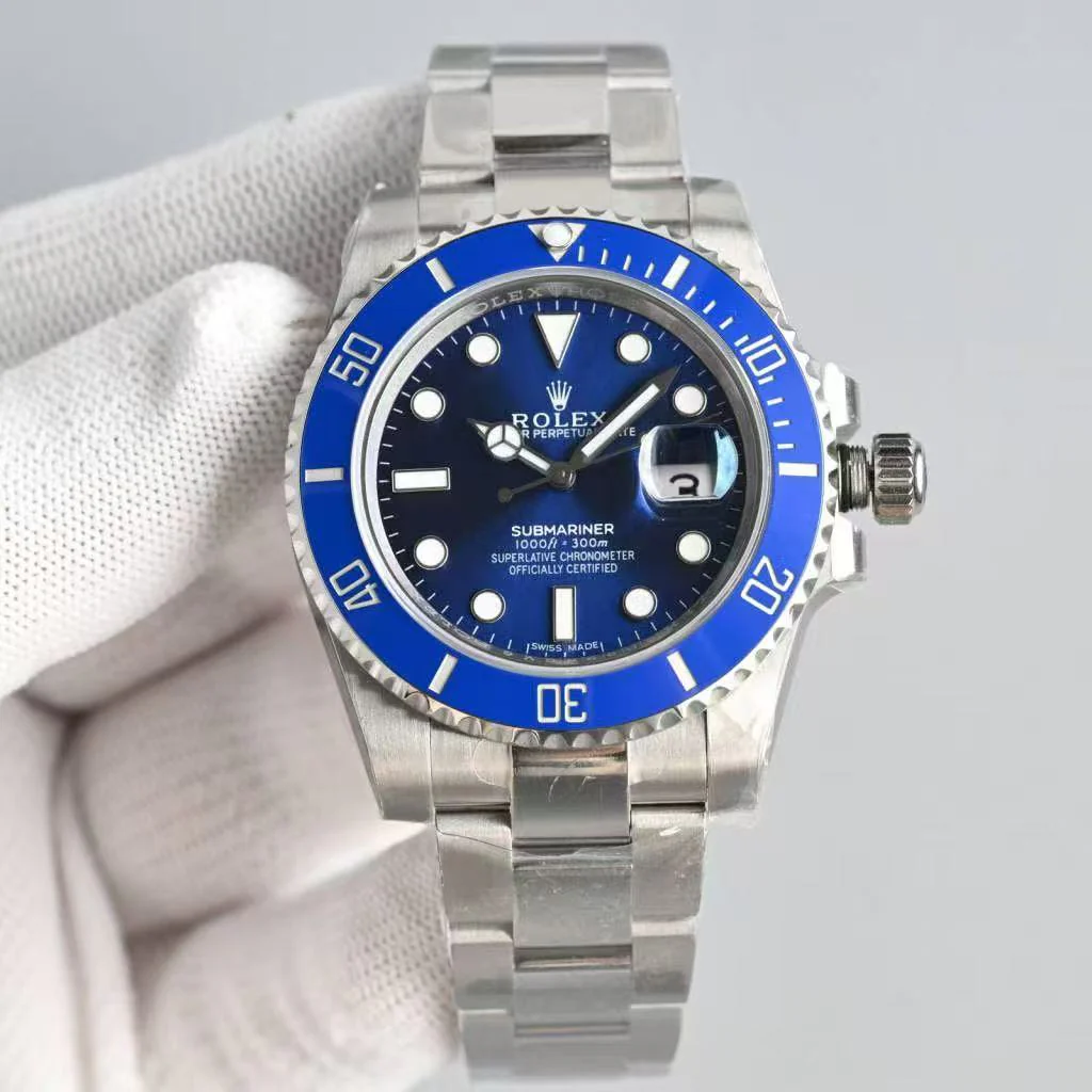 Rolex Watch SUBMARINER DATE 41MM OCEAN BLUE CUSTOM BEST VERSION