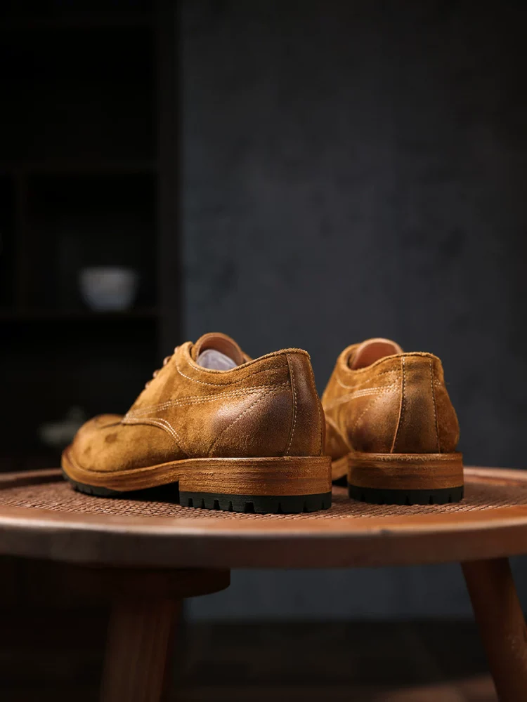 Men's handmade low-top tooling shoes