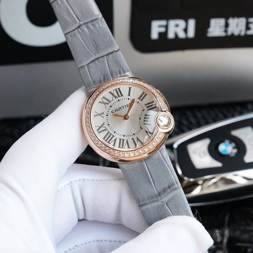 Cartier Watch BALLON BLANC 33MM AUTOMATIC ROSE GOLD ARABIC NUMERALS