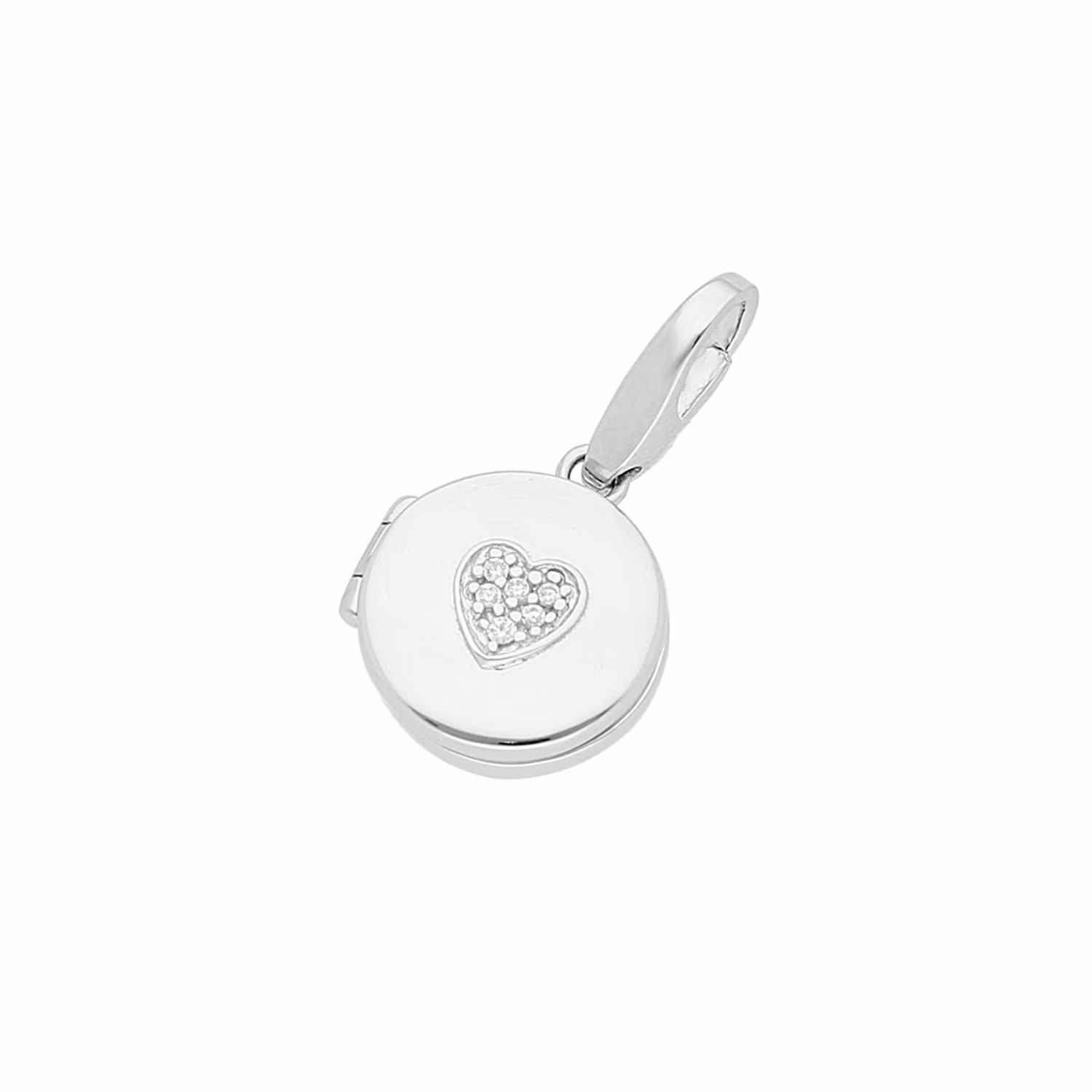 Charm Medaillon rund, Silber 925
