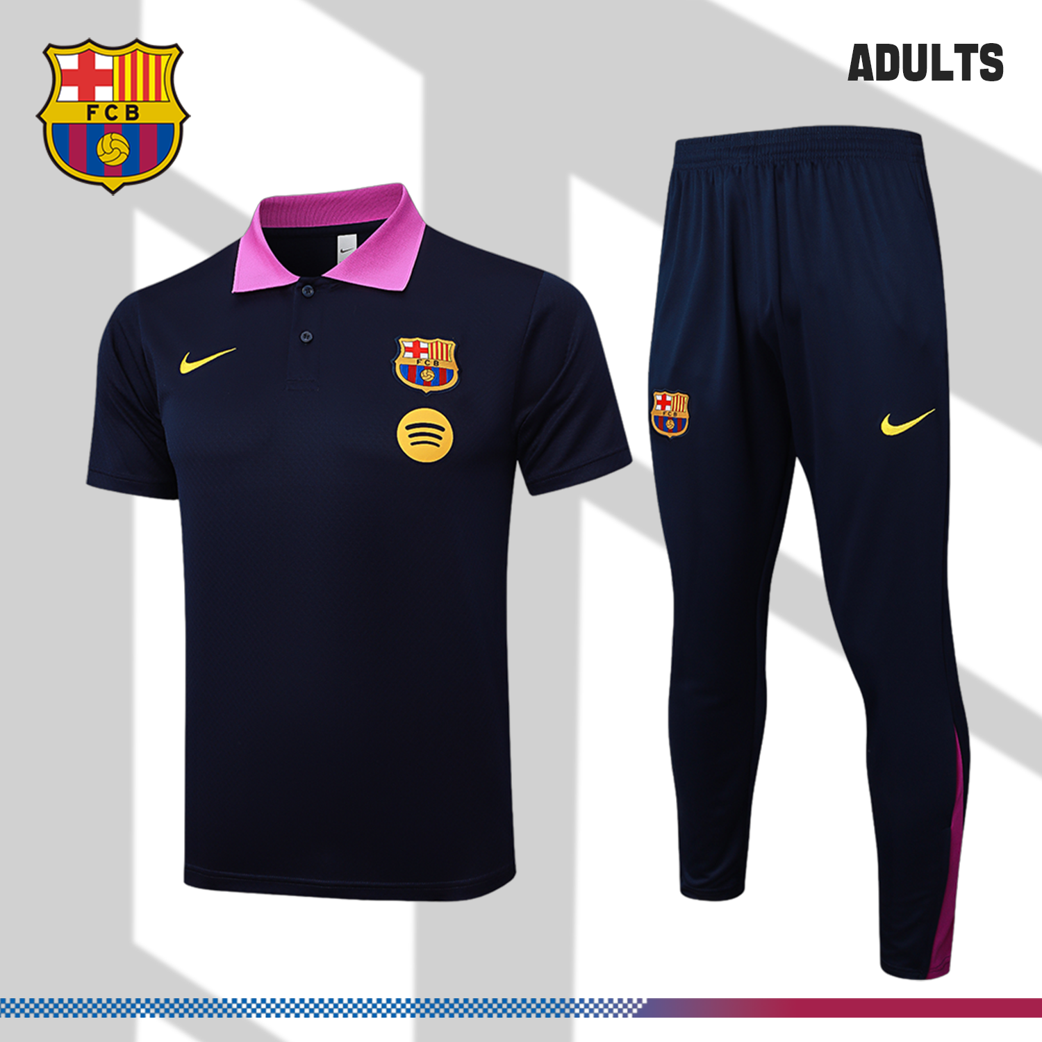2024/2025 Barcelona Black Polo Kit (Adult Kit)