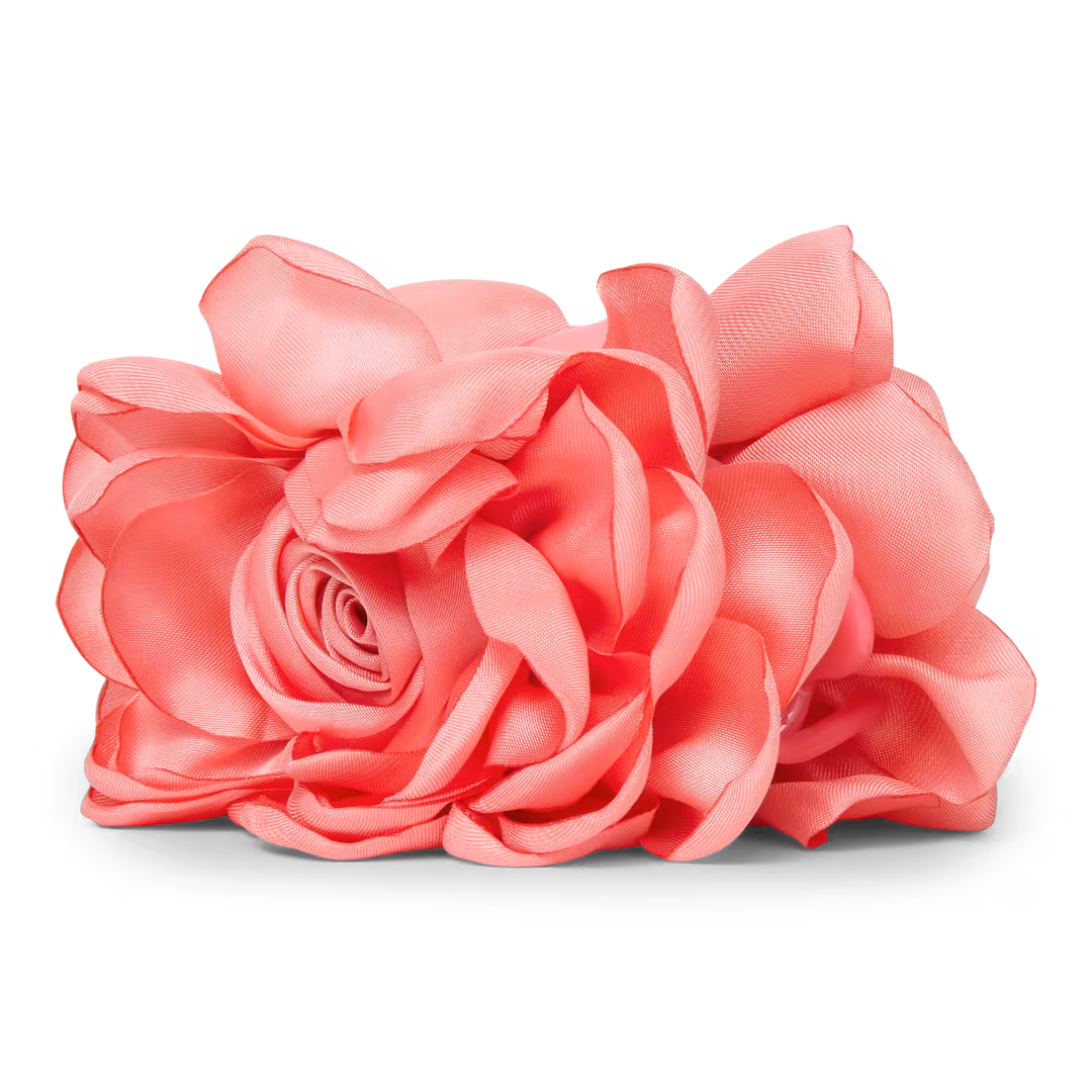 Lele Sadoughi  Dusty Pink Rose Claw Clip