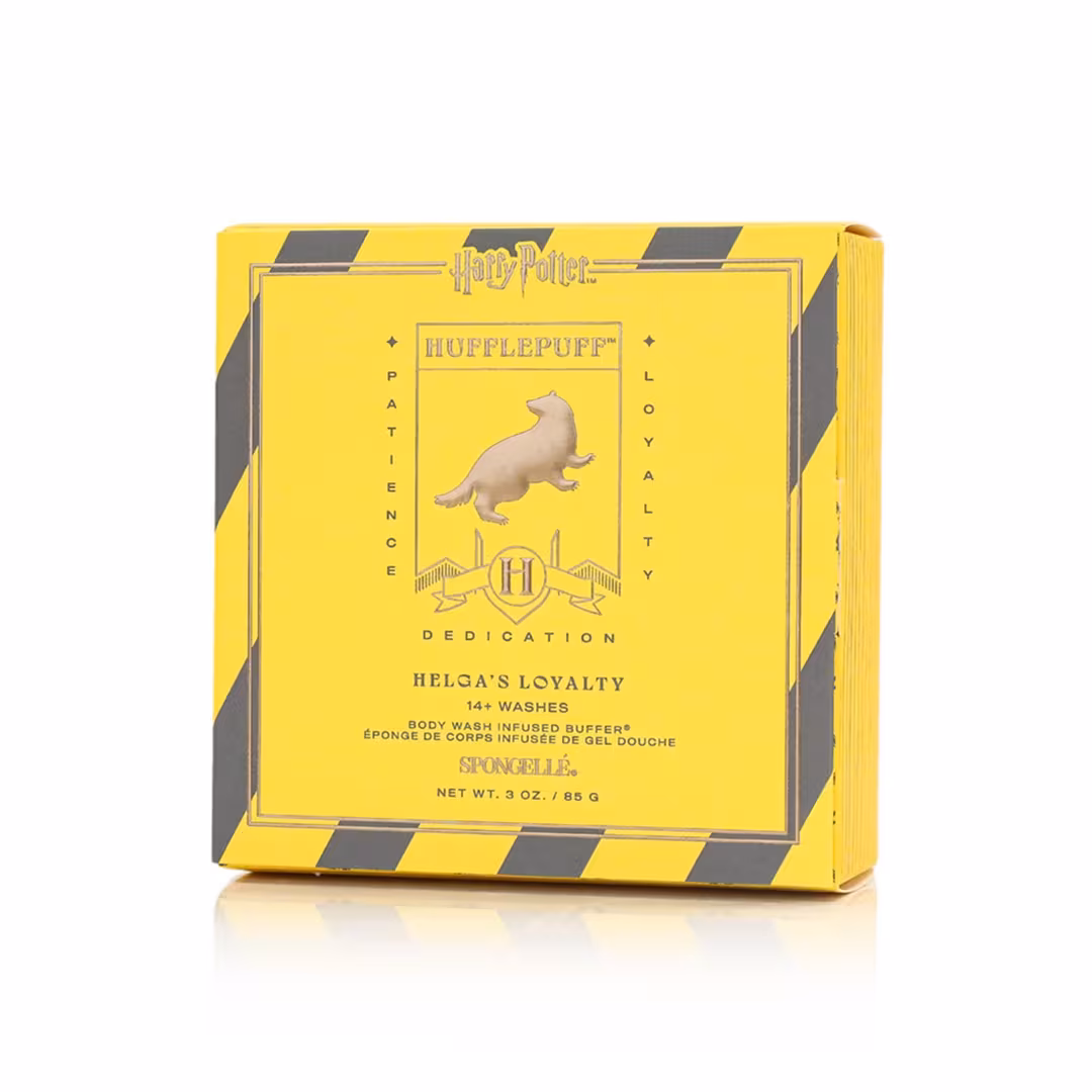 SPONGELLE  Harry Potter™ Hufflepuff™ Helga's Loyalty Body Buffer | Body Wash Infused Buffer