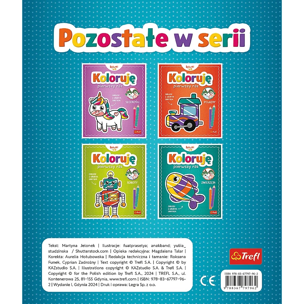 Książka Aktywizująca Bobaski I Miś, Koloruję Pierwszy Raz. Dinozaury