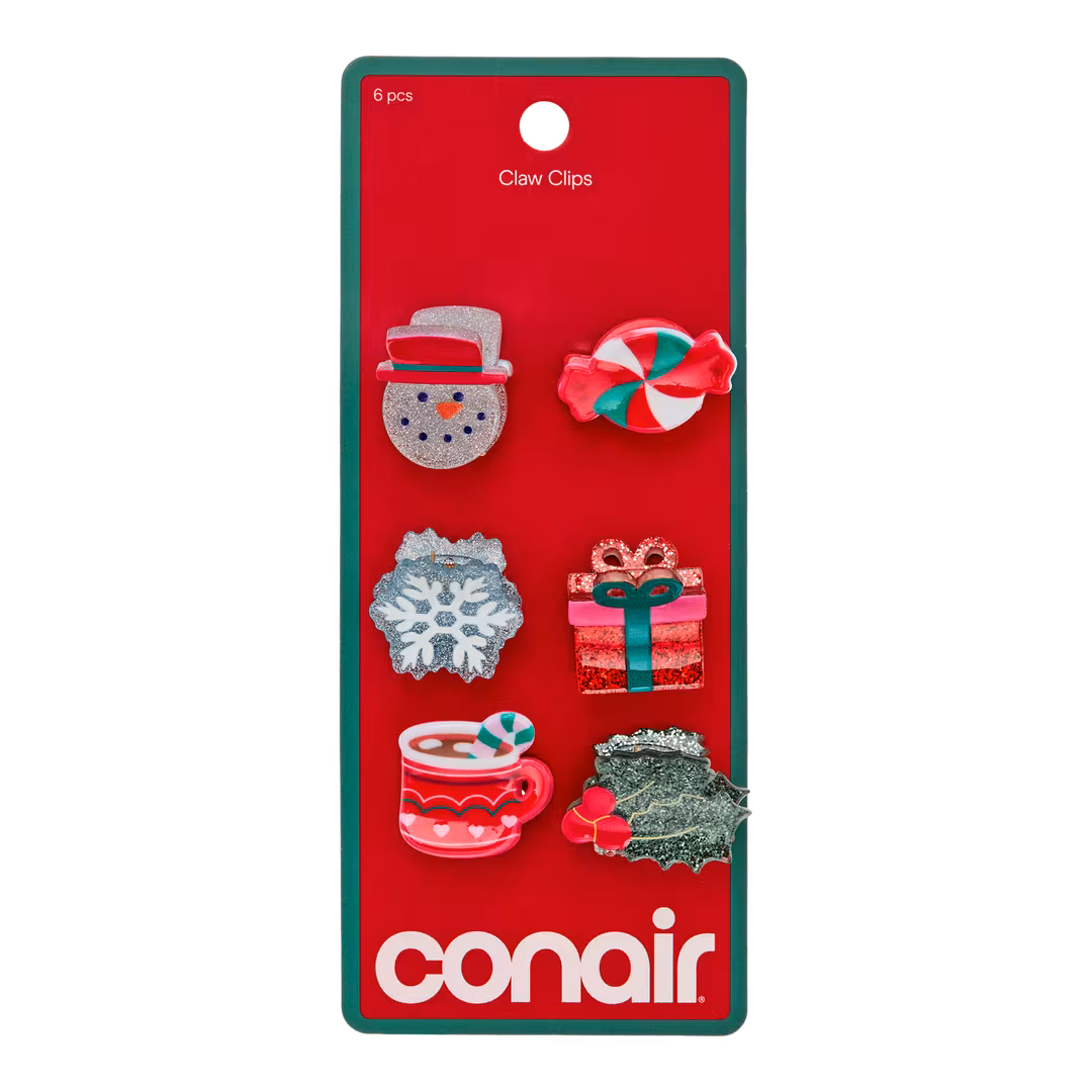 Conair Accessories  Holiday Novelty Acrylic Claw Clips