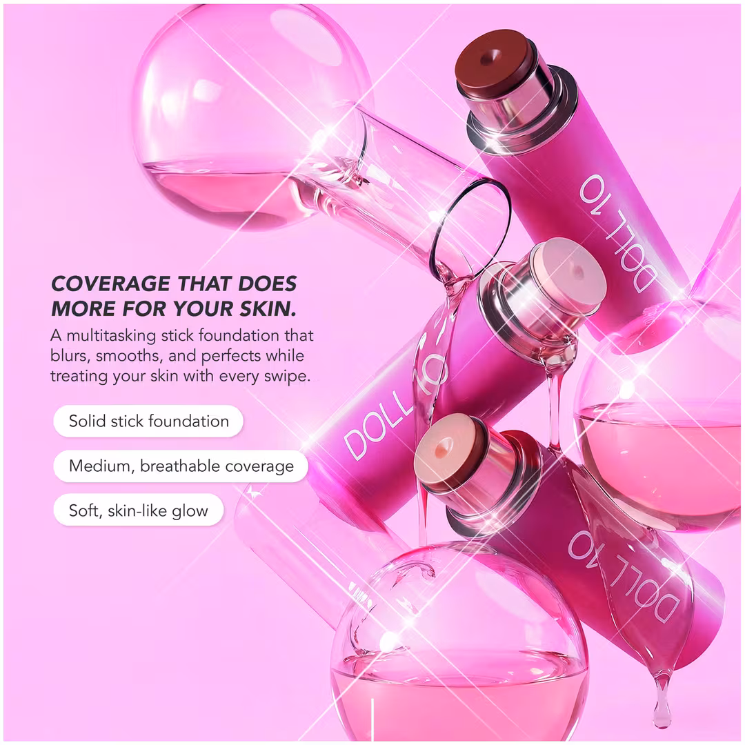 Doll 10  Peptide Blur Stick Foundation with Blurring Brush